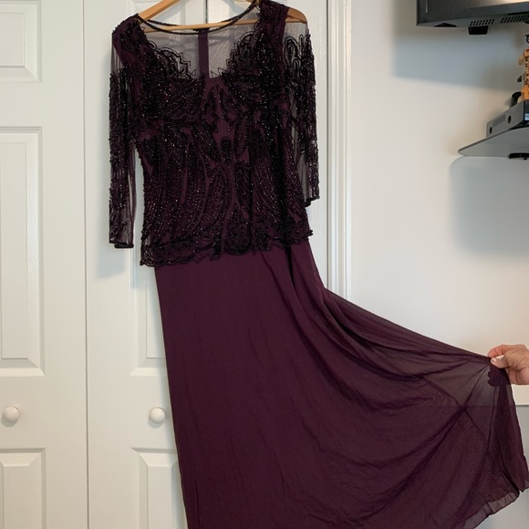 Pisarro Nights Dresses & Skirts - Mother’s of the bride dress pizarro night make size 10 dark purple